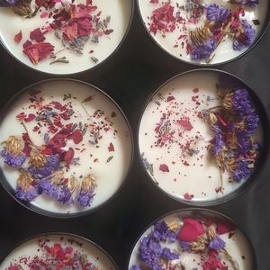 Floral decorated scented Candles